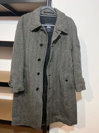 Abrigo Burberrys Gris Espiga