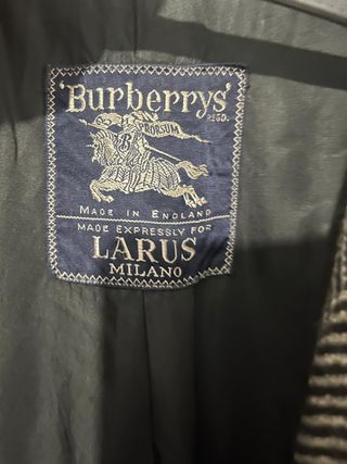 Abrigo Burberrys Gris Espiga