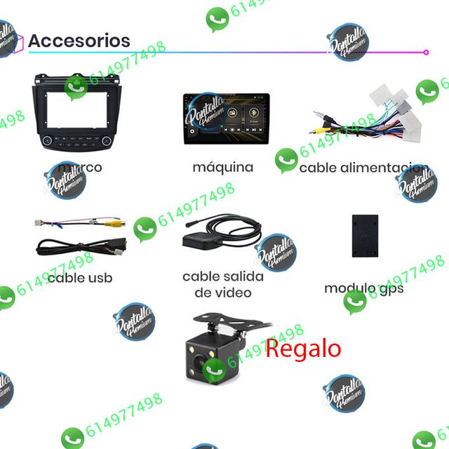 Radio Pantalla CARPLAY GPS USB para Honda Accord 7