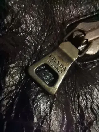 Chaqueta Piel de Carnero Marrón oscuro de Prada