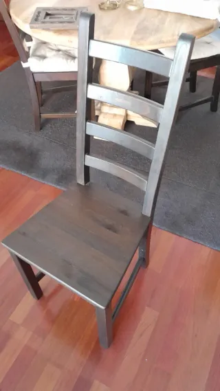 4 Sillas Comedor Ikea Madera Marrón