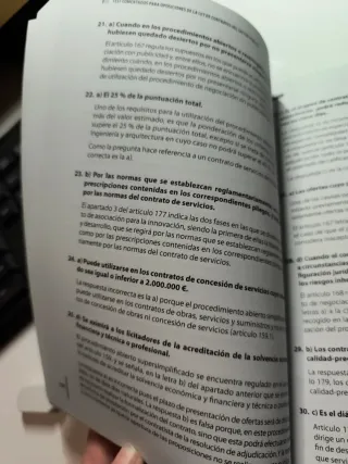 Test comentados para oposiciones de la Ley 9/20...