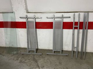 Perchero desmontable metal y cristal