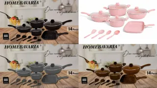 Batteria pentole HOMEBAVARIA 14 pezzi