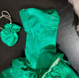 Abito da sera verde Barbie vintage