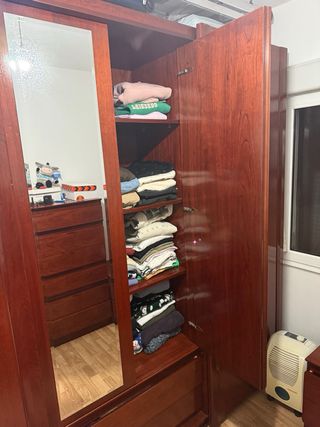 armario habitación mueble cama mesita espejo