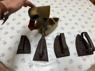 Colección de 5 Planchas Antiguas de Hierro 1 alema