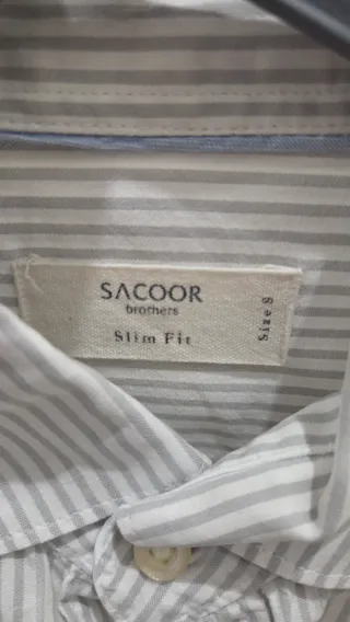 Camisa Sacoor Brothers Riscas Slim Fit Tamanho S