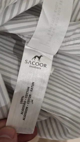 Camisa Sacoor Brothers Riscas Slim Fit Tamanho S