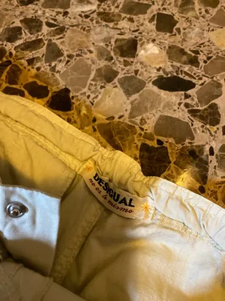 Pantalones Desigual Rectos Beige Sweet