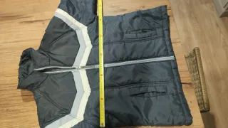 Chaqueta Champion Gris y Blanca Talla XL