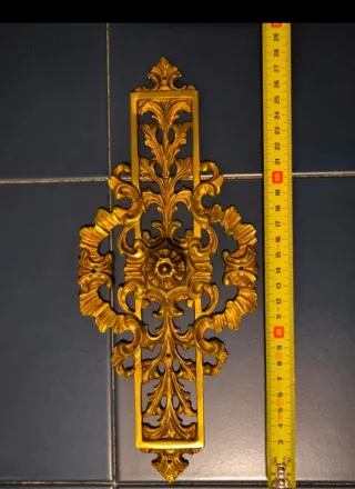 Tirador Bronce Barroco Ornamental Antiguo Grande