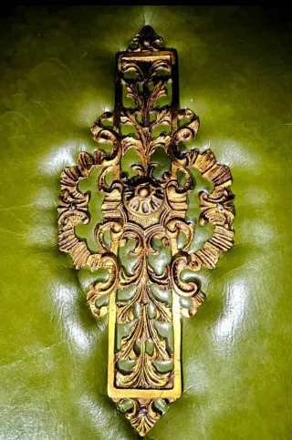 Tirador Bronce Barroco Ornamental Antiguo Grande