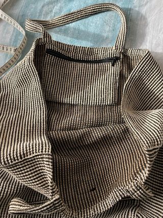 Bolsa Tote Roxy Rayas Blanco y Negro