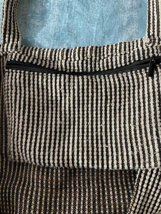 Bolsa Tote Roxy Rayas Blanco y Negro