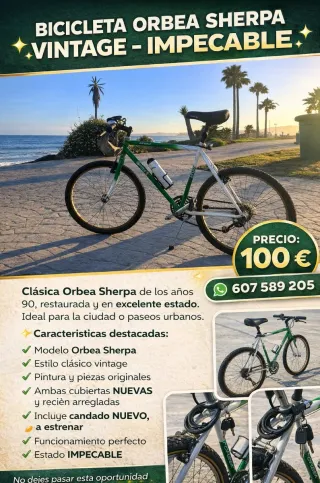 Bicicleta Orbea Sherpa Vintage - 70 euros