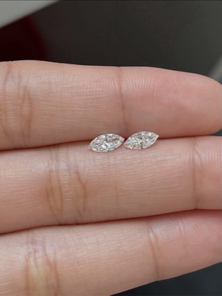 Pareja Diamantes Marquise 0.30ct D VVS2 GIA
