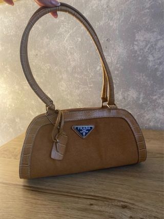Bolso Prada Ante Marrón