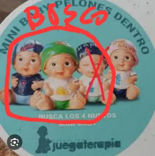 6 Figuras Bebé Pelón Roscón y 1 de mis ganas rosa