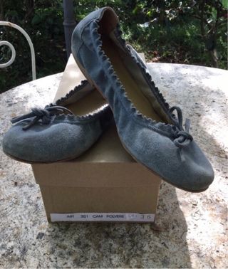 Ballerine in pelle color carta da zucchero/36