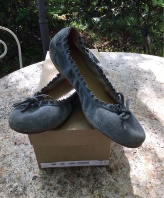 Ballerine in pelle color carta da zucchero/36