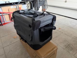 Transportín TK PET tela gris pequeño