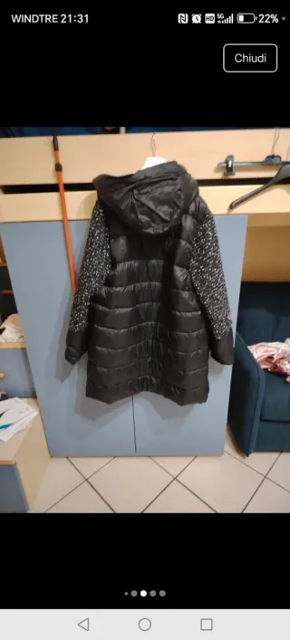 Cappotto invernale donna nero/bianco