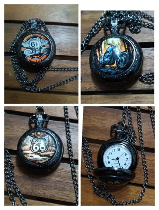 Set 3 Orologi da Taschino Route 66 e Moto