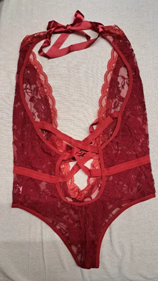 Body sexy pizzo rosso