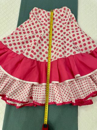 Falda Flamenca Lunares Rosa Talla 3-4 años