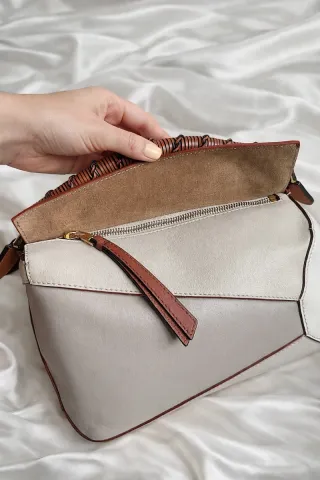 Bolso Loewe Puzzle Gris y Marrón