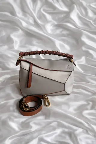 Bolso Loewe Puzzle Gris y Marrón