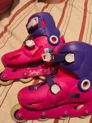 Patines Infantiles Niña Ajustables Rosa/Morado