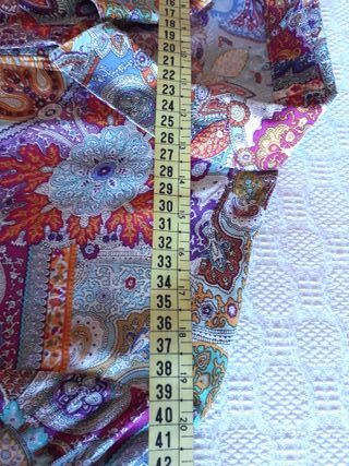 Vestido camisero estampado multicolor XL