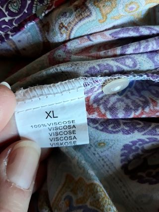Vestido camisero estampado multicolor XL
