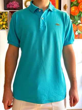 Polo Lacoste Caimán Turquesa Talla L
