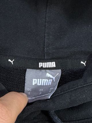 Sudadera Puma Negra Logo Bordado