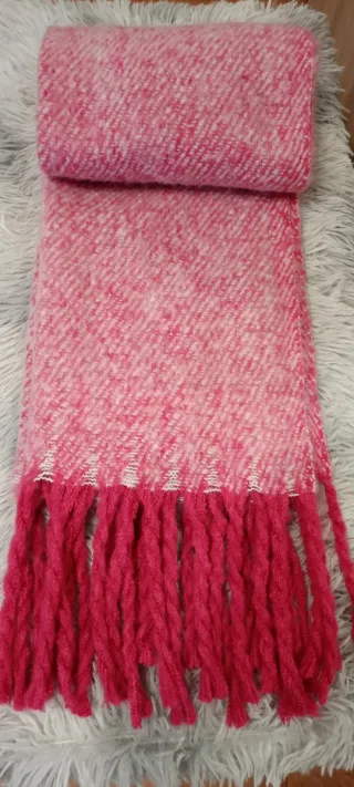 Sciarpa Maxi Maglia Rosa Melange Caldissima