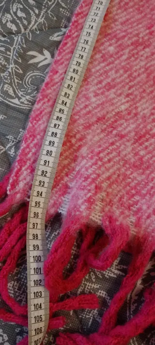 Sciarpa Maxi Maglia Rosa Melange Caldissima
