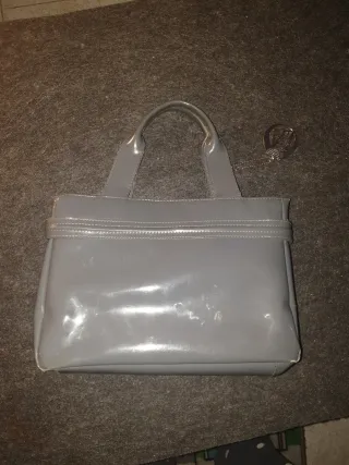 Bolso Armani Jeans Gris Charol