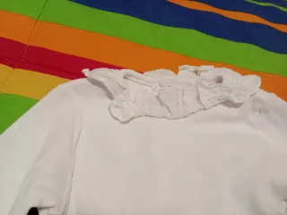 Body blanco manga larga con volantes