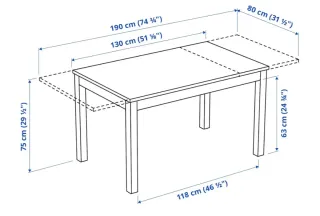 Mesa extensible LANEBERG Ikea blanca
