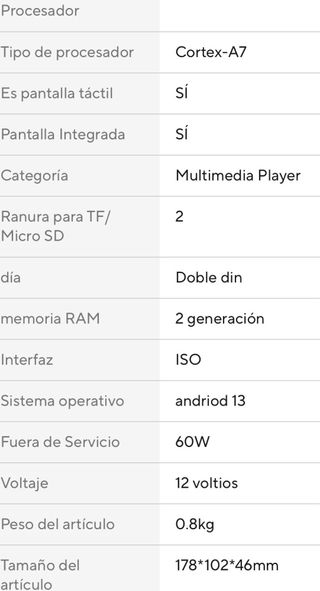 Radio Coche Android 7 Pantalla