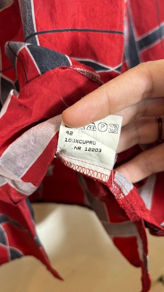 Camisa  Hombreras Vintage Rojo Cuadros Unisex