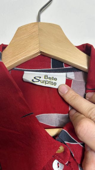 Camisa  Hombreras Vintage Rojo Cuadros Unisex