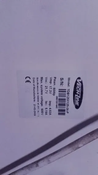 Placa solar 80W Vechline monocristalina camper