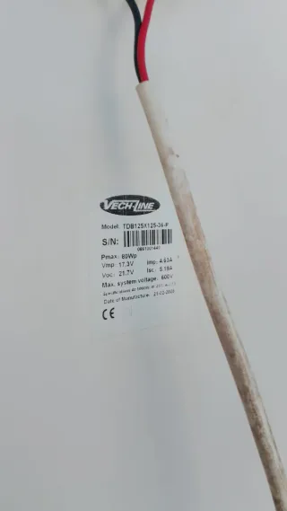 Placa solar 80W Vechline monocristalina camper