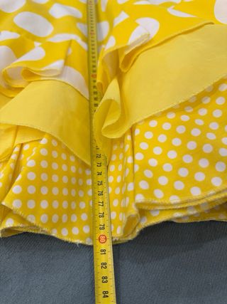 Traje Flamenca Niña Amarillo Lunares