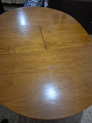 Mesa camilla madera plegable cristal