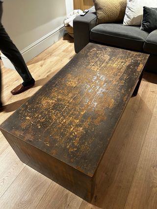 Mesa de centro efecto madera